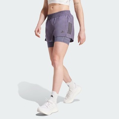 Beli Celana Lari Wanita Adidas Wmns Own The Run Climacool 2-In-1 Shorts Preloved Violet Original Jw9696