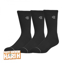 Beli Kaos Kaki Basket Rechampx Cushioned Crew Sock 3X Black White Original Skcc301001 Beli Kaos Kaki Basket Rechampx Cushioned Crew Sock 3X Black White Original Skcc301001