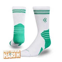 Beli Kaos Kaki Basket Rechampx Performance Crew Sock 1X White Green Original Skpc101130 Beli Kaos Kaki Basket Rechampx Performance Crew Sock 1X White Green Original Skpc101130