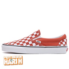 Beli Sepatu Sneakers Vans Color Theory Classic Slip-On Orange Original Vn0A7Q5Dgwp